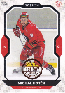 23-24 GOAL Cards - Michal HOTĚK č. 122 1st day issue
