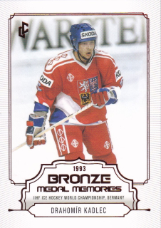 Bronze Medail Memories 1993 30th Anniversary - Drahomír KADLEC č. 6 RED x/49