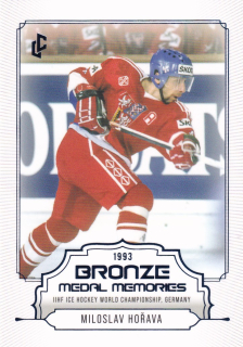 Bronze Medail Memories 1993 30th Anniversary - Miloslav HOŘAVA č. 9 BLUE x/15