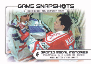 Bronze Medail Memories 1993 30th Anniversary - Kamil KAŠŤÁK & Tony AMONTE č. GS-22 Game Snapshots Platinum x/50