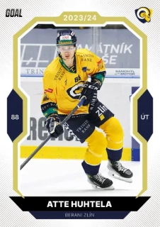 23-24 GOAL Cards - Atte HUHTELA č. 213 GOLD 1of20