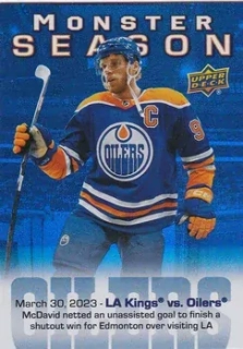 23-24 Upper Deck S2 - Connor McDAVID č. MS-76 MONSTER SEASON