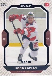 23-24 GOAL Cards - Robin KAPLAN č. 381 BLUE x/10