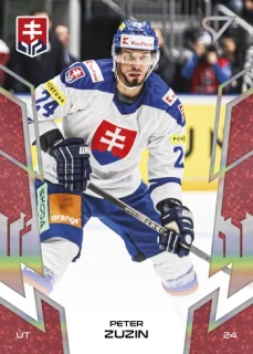 2024 Hokejové Slovensko - Peter ZUZIN č. 58 RED