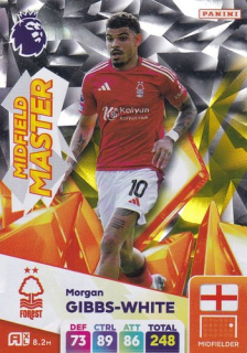 24-25 Panini Premier League - Morgan GIBBS-WHITE č. 404 Midfield Master