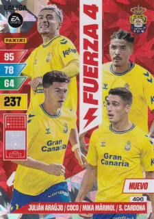 23-24 Panini LaLiga - JULIÁN ARAÚJO/COCO/MIKA MÁRMOL/S. CARDONA č. 496 Energy
