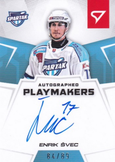 24-25 TIPOS SHL - Enrik ŠVEC č. AP-ES Autographed Playmakers 84/89