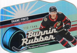 23-24 Parkhurst Champions - Shane PINTO č. BR-16 Burnin' Rubber Gold x/349