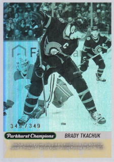 23-24 Parkhurst Champions - Brady TKACHUK č. WI-7 Wire Images Gold x/349