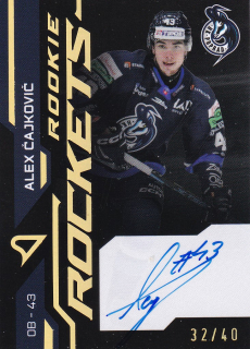 24-25 TIPOS - Alex ČAJKOVIČ č. RRS-AC Rookie Rockets Gold Auto 32/40
