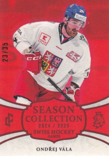 24-25 Český hokej - Ondřej VÁLA č. SHG-04 Red x/35