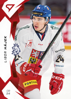 2025 Hokejové Česko - Libor HÁJEK č. 13 Red