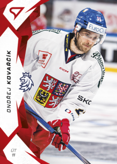 2025 Hokejové Česko - Ondřej KOVAŘČÍK č. 46 Red