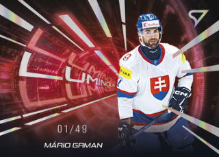 2025 Hokejové Slovensko - Mário GRMAN č. LS-04 Luminous Red x/49