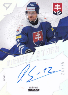 2025 Hokejové Slovensko - Dávid GRÍGER č. SL1-DG Signed Stars 24/35