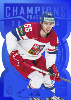 2025 Hokejové Česko - Libor HÁJEK č. GC-05 Champions 2024 Blue Die Cut x/25
