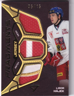 2025 Hokejové Česko - Libor HÁJEK č. JF-LH Jersey Fragments Level 3 05/15